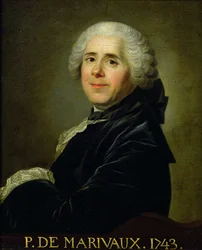 Porträt von Pierre Carlet de Chamblain de Marivaux (1688-1763) 1743